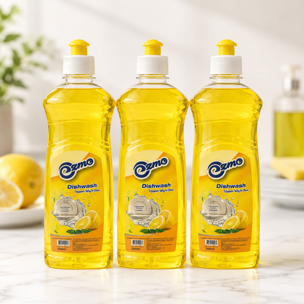 Ozmo Dishwash Lemon 3x500ml