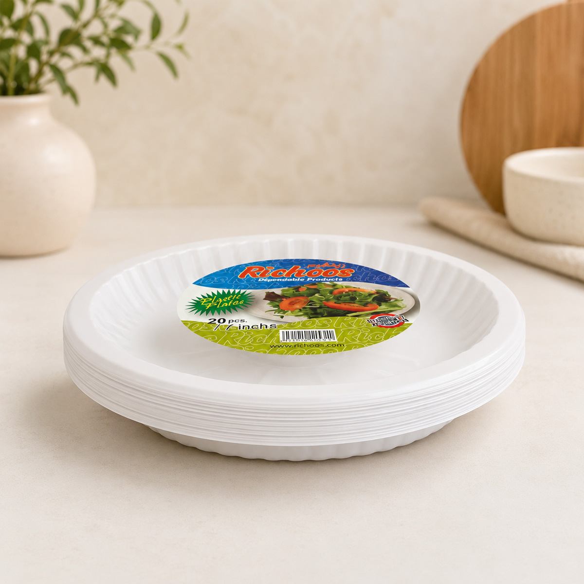 Plastic Plates Round 7 Inch