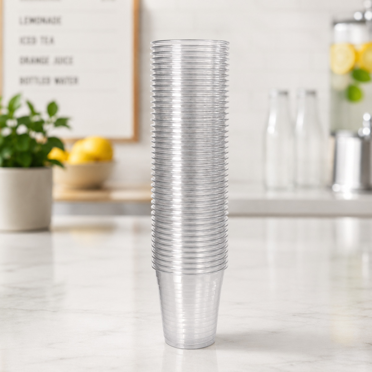 Plastic Juice Cup 12oz 50pcs