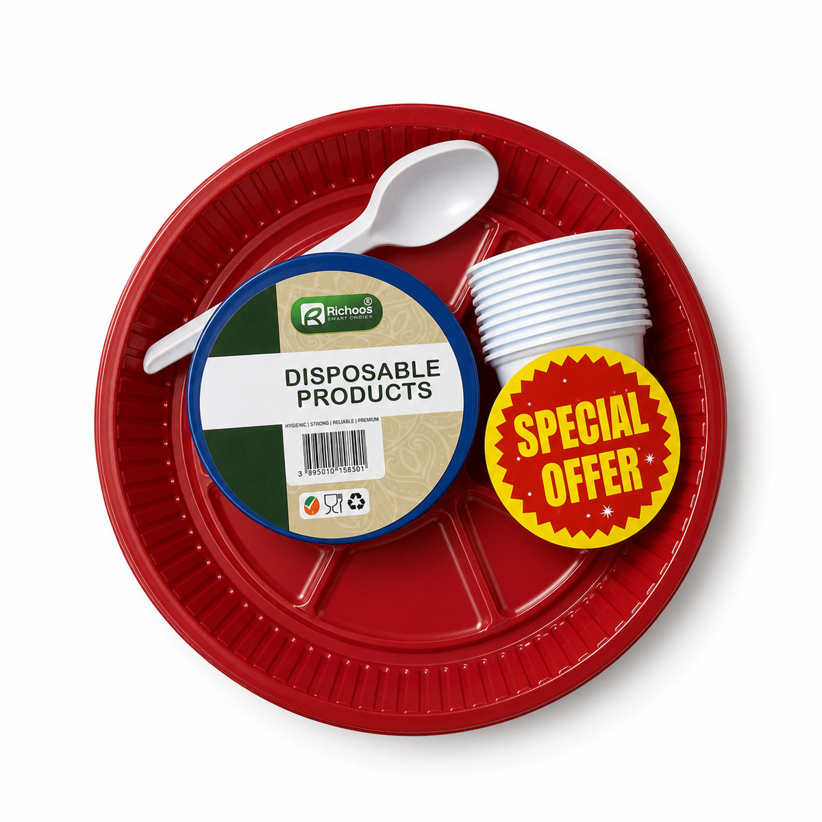 Small Plastic Plate Set 10