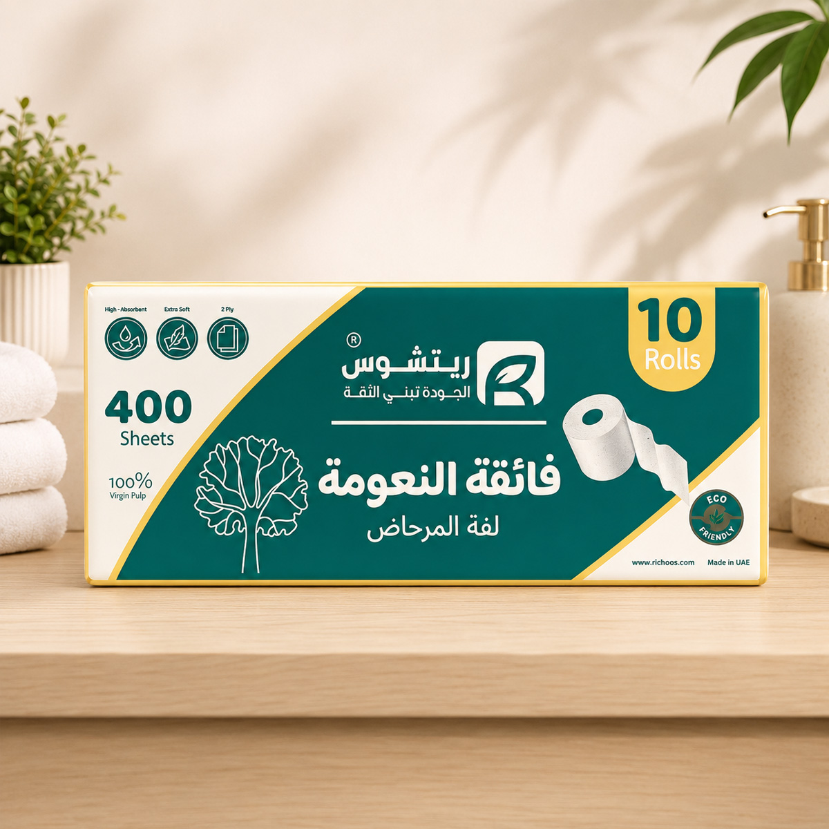 Toilet Roll 400 Sheets 2 Ply Embossed