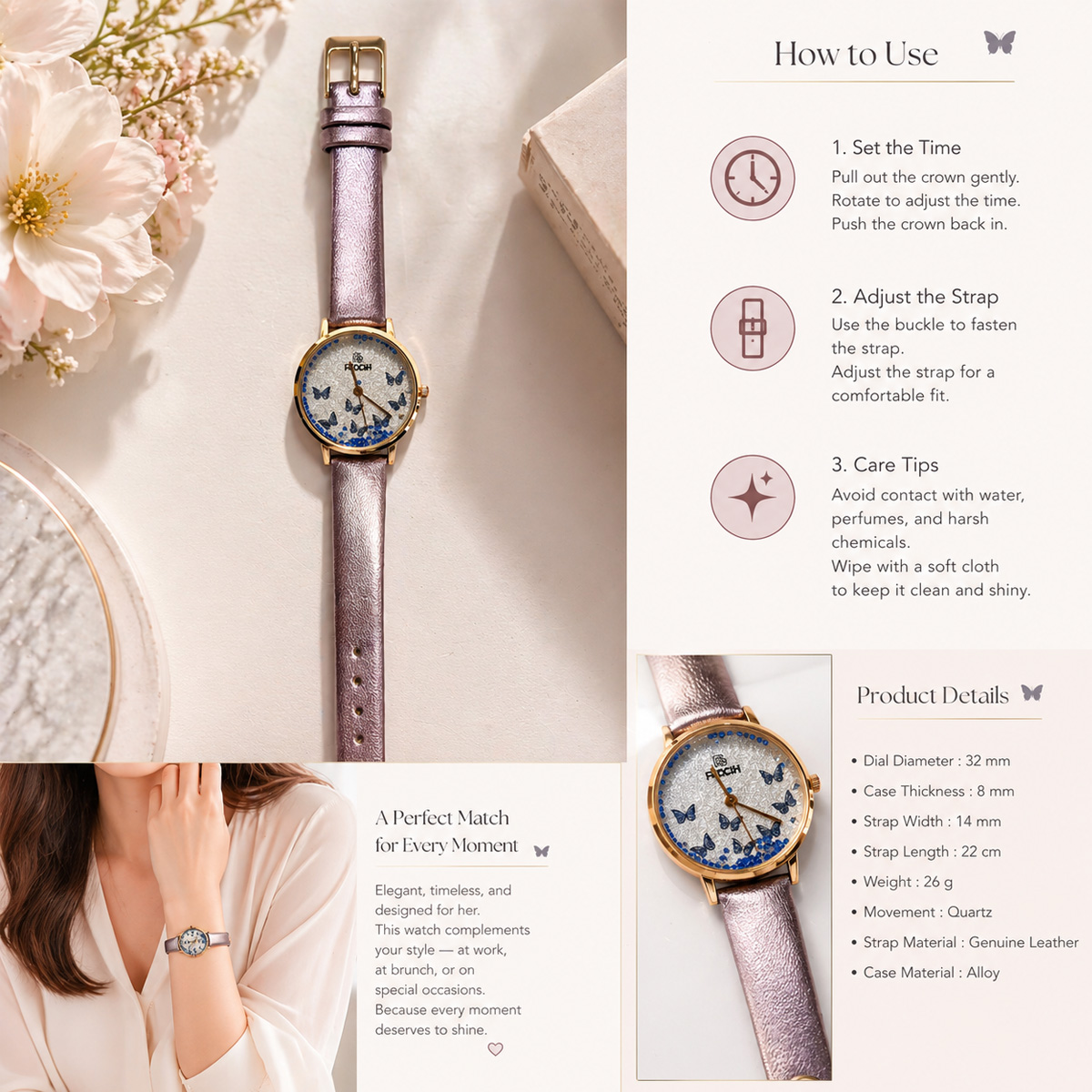 Ladies Leather Watch