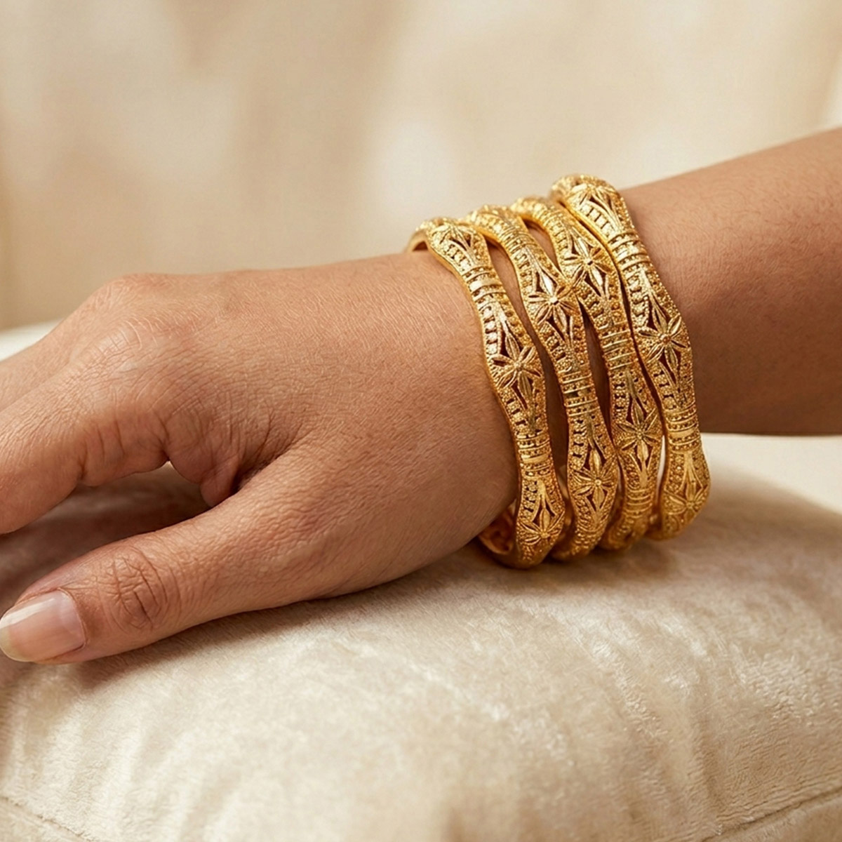 Golden Bangle Set