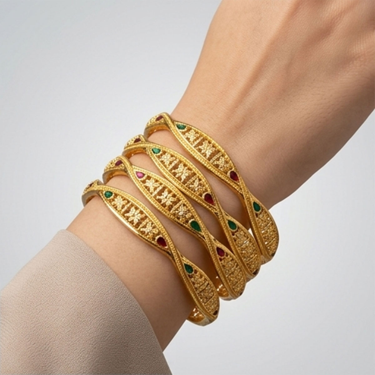 Golden Bangle Set