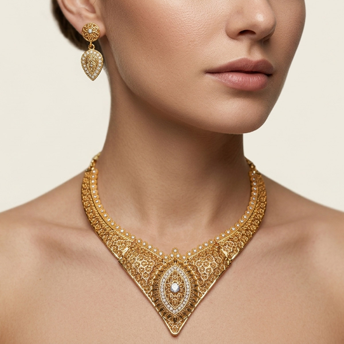 Golden Necklace Set