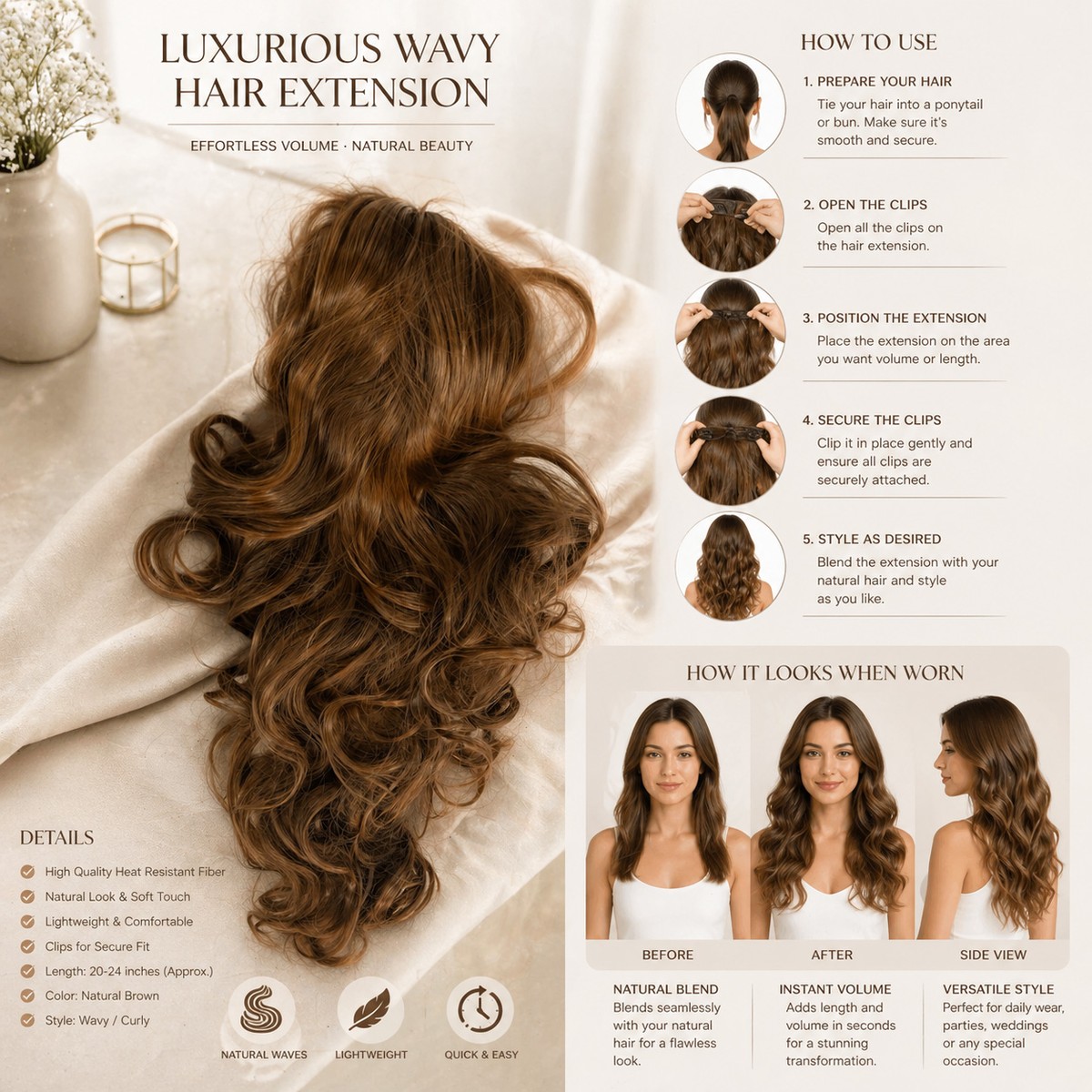 Jaw Clip Hair Extensions