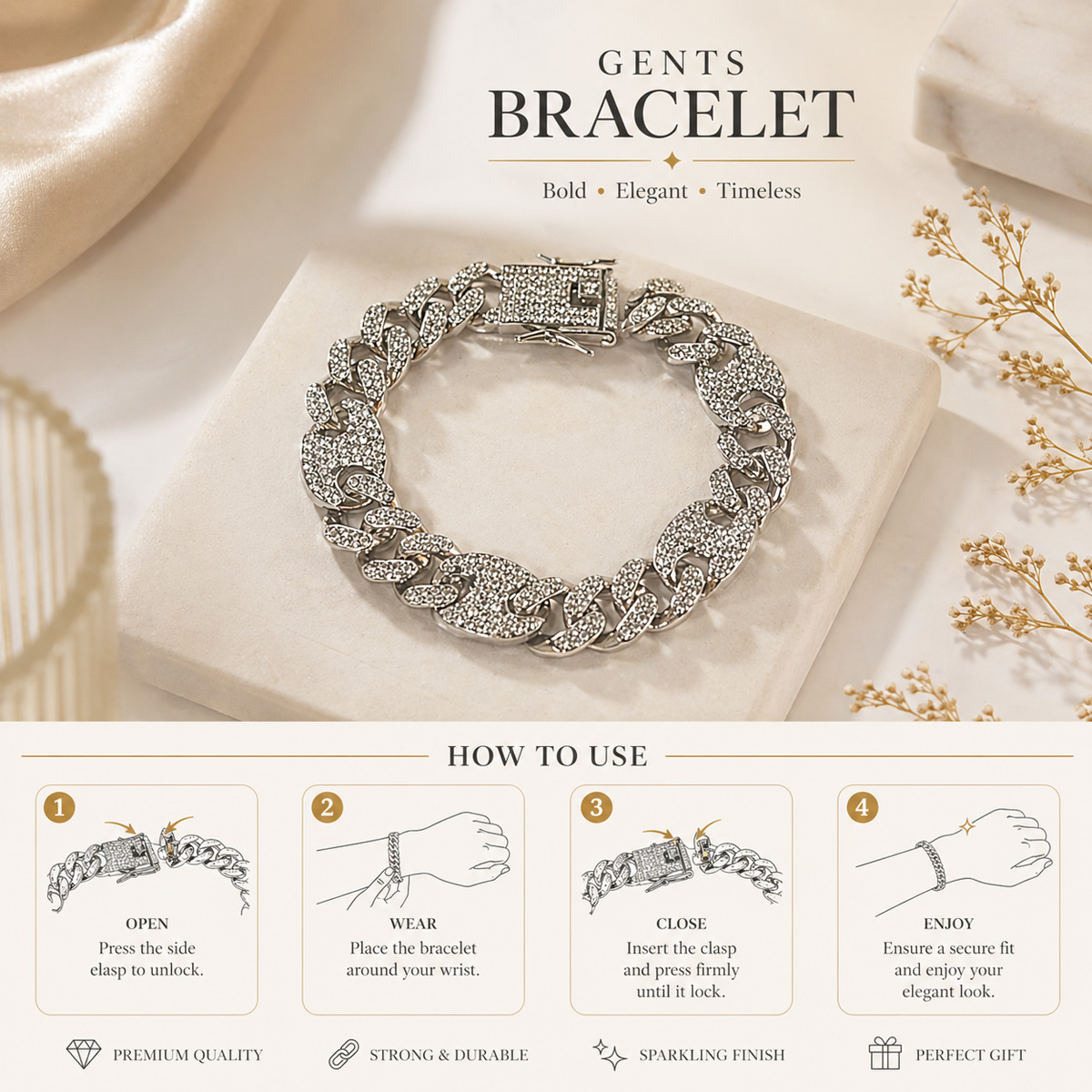 Gents Metal Bracelet