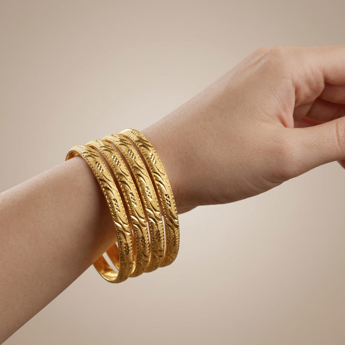 Golden Bangle Set