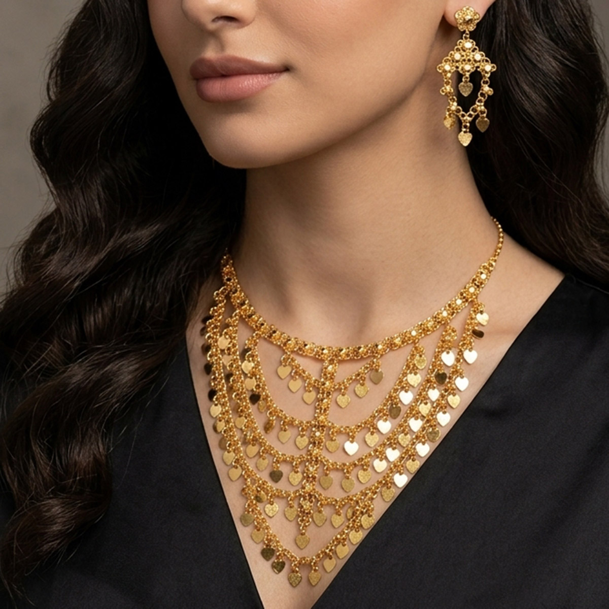 Golden Necklace Set
