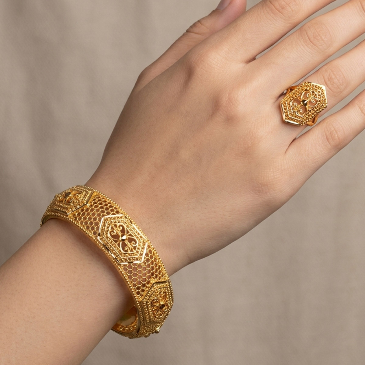 CZ Bangle with Ring
