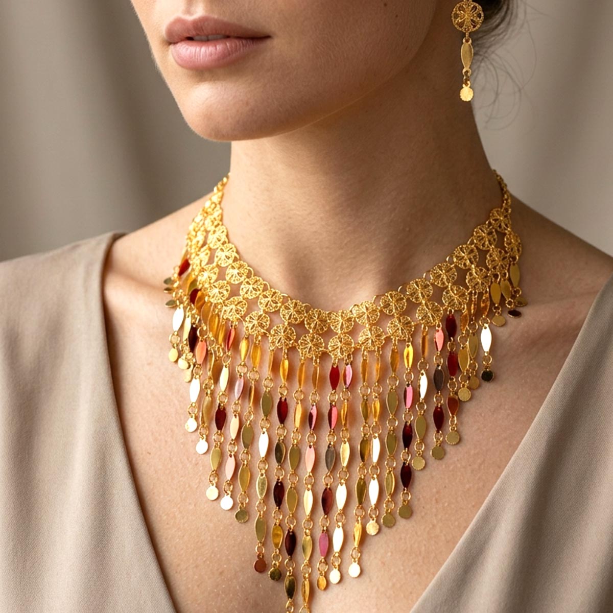 Golden Necklace Set