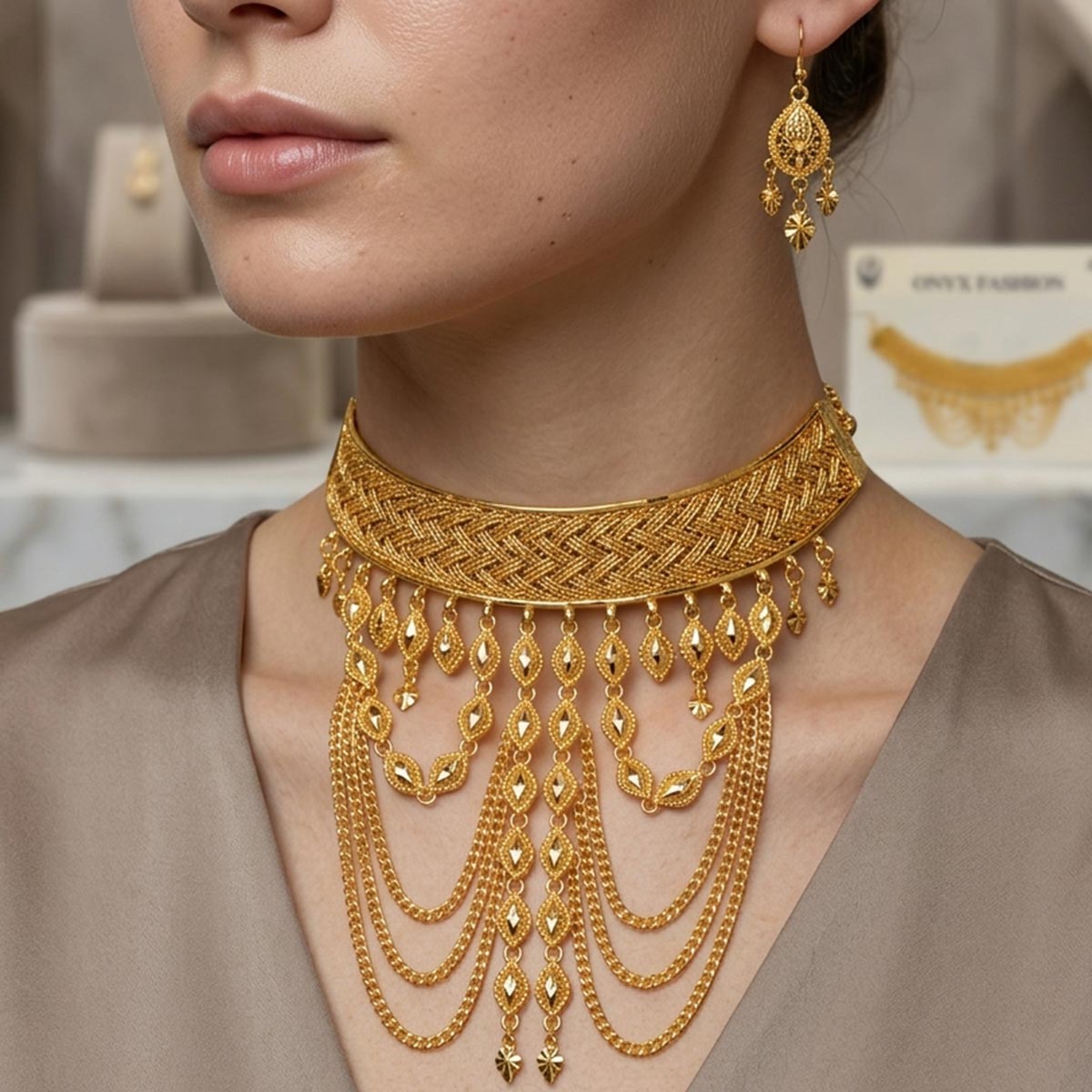 Golden Choker Set