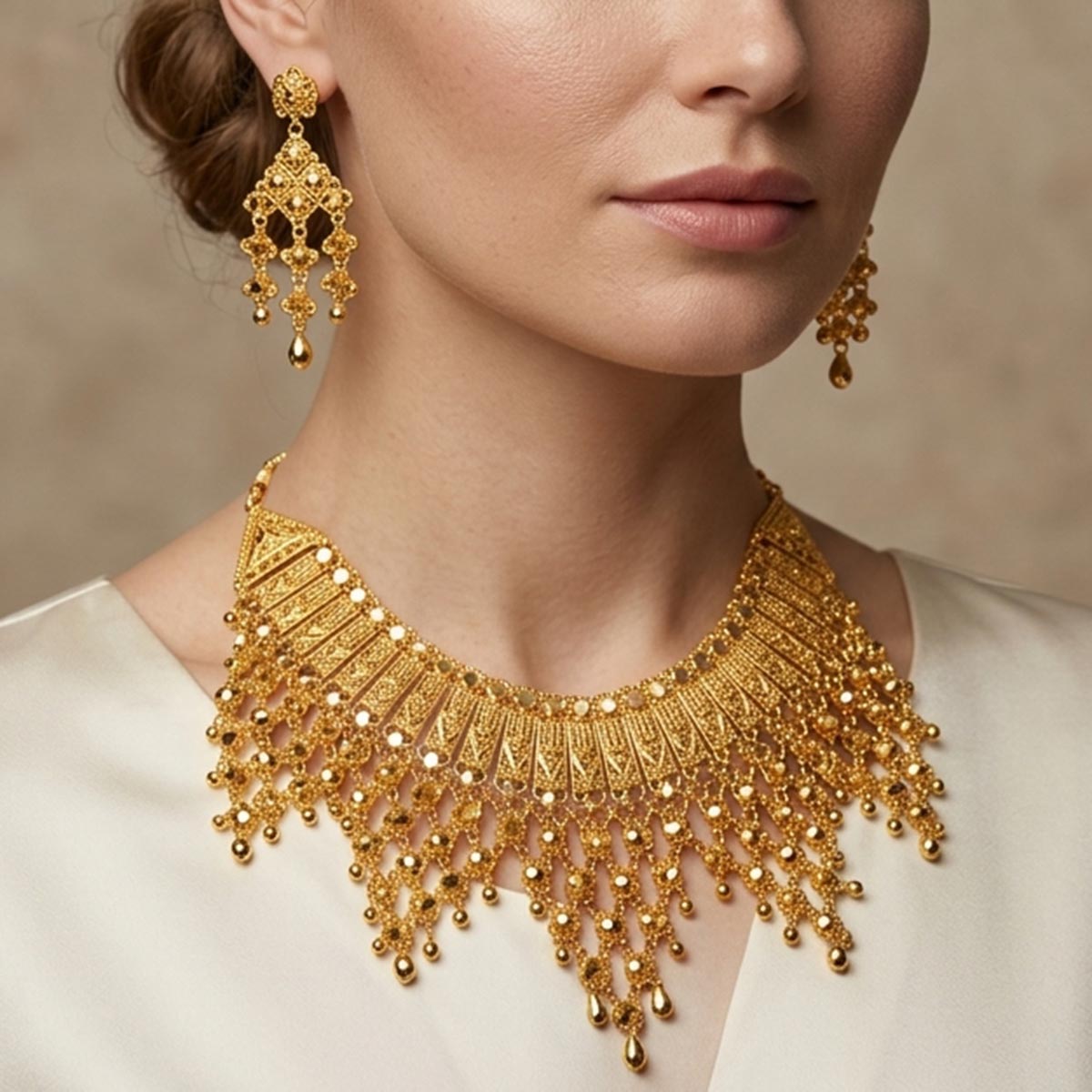 Golden Necklace Set