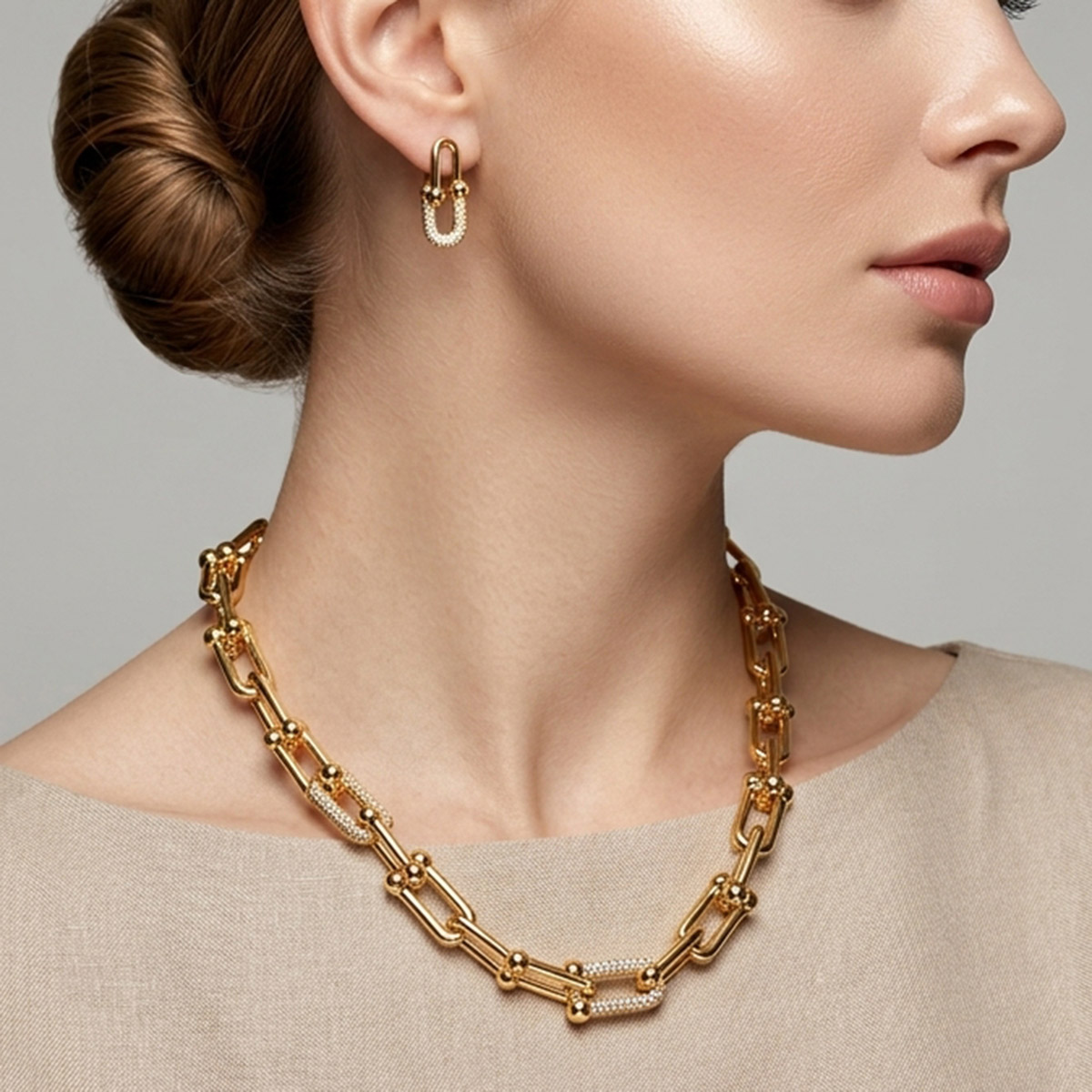 Golden Necklace Set