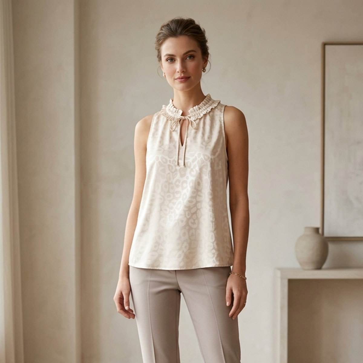 Ladies Plain Short Sleeve Blouse