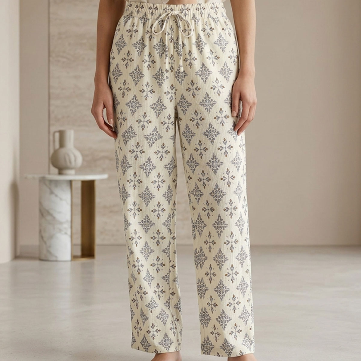 Ladies Casual Pant Printed