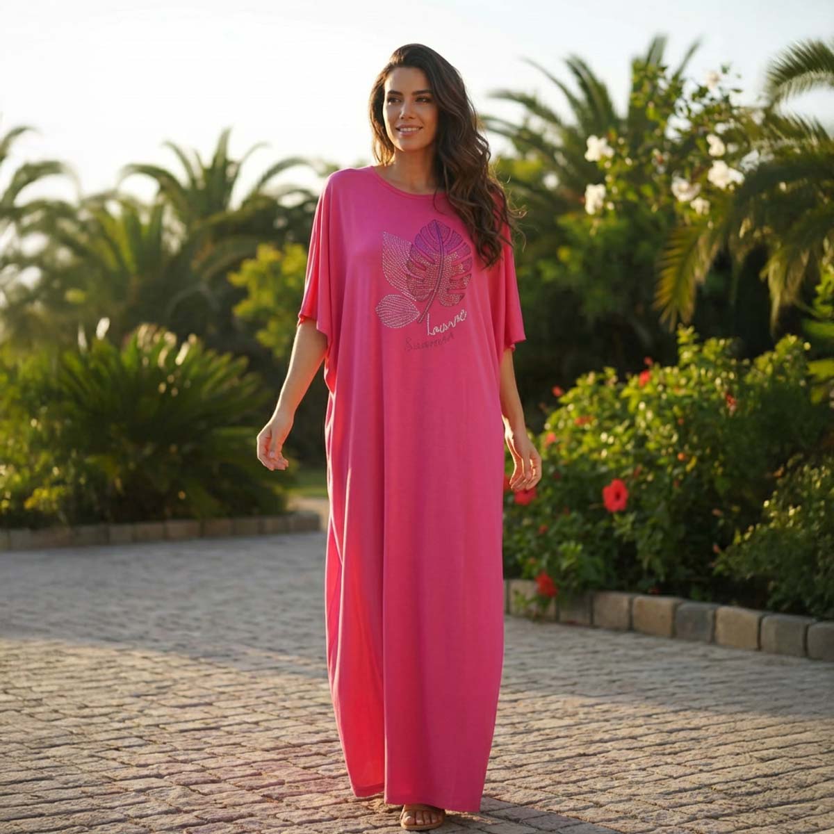 Ladies Stretch Dress Short Sleeve