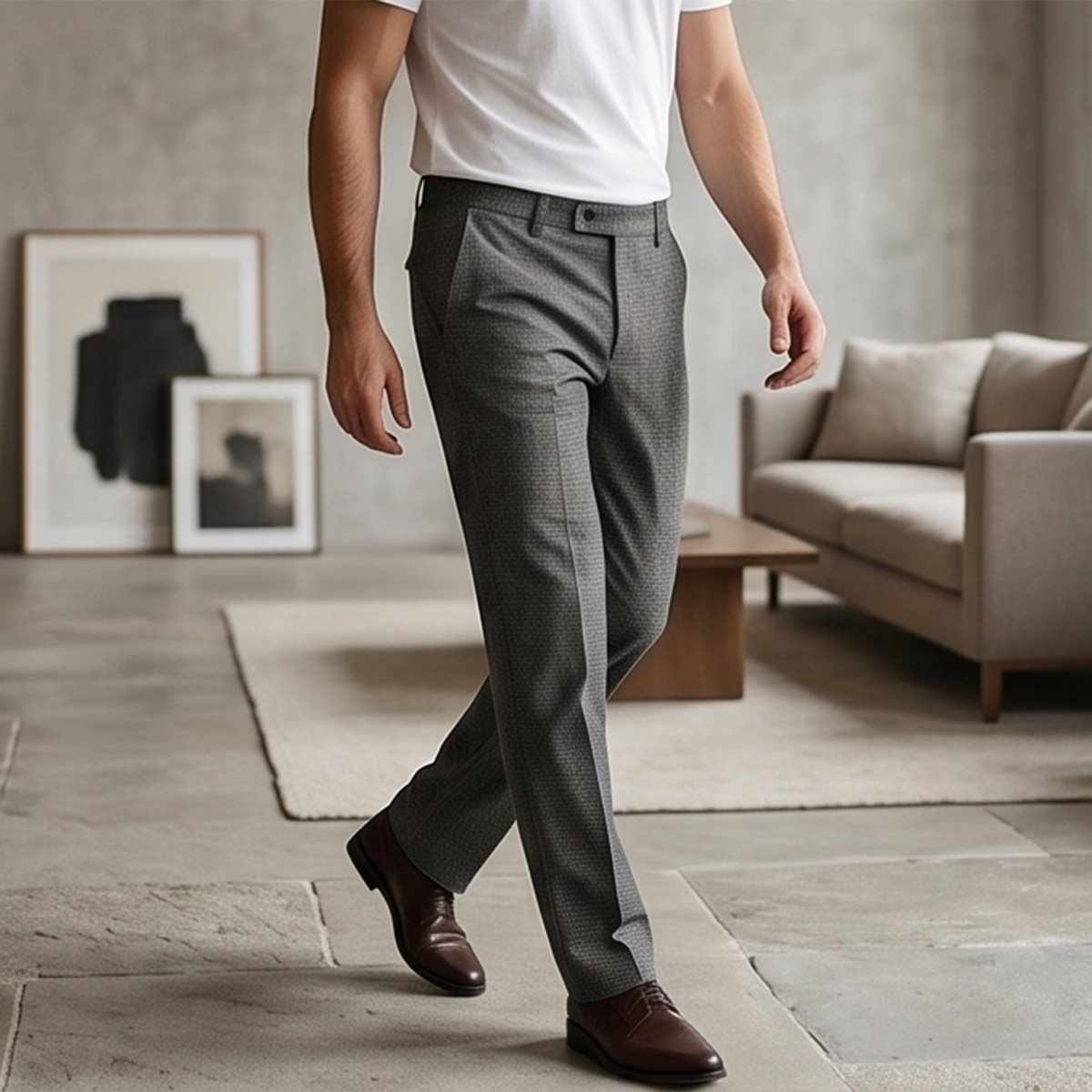 Men Plain Cotton Pant