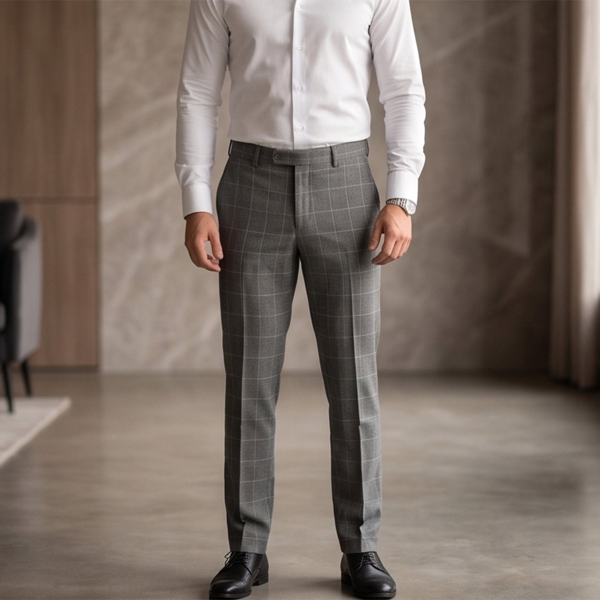 Men Regular Formal Pant Plain