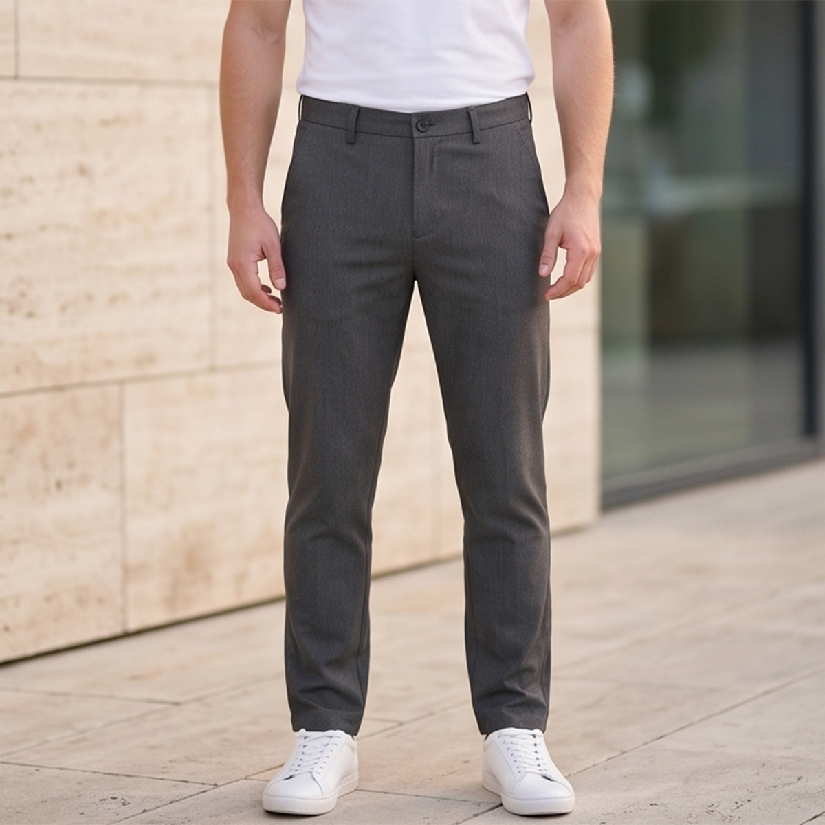 Men Regular Formal Pant Plain
