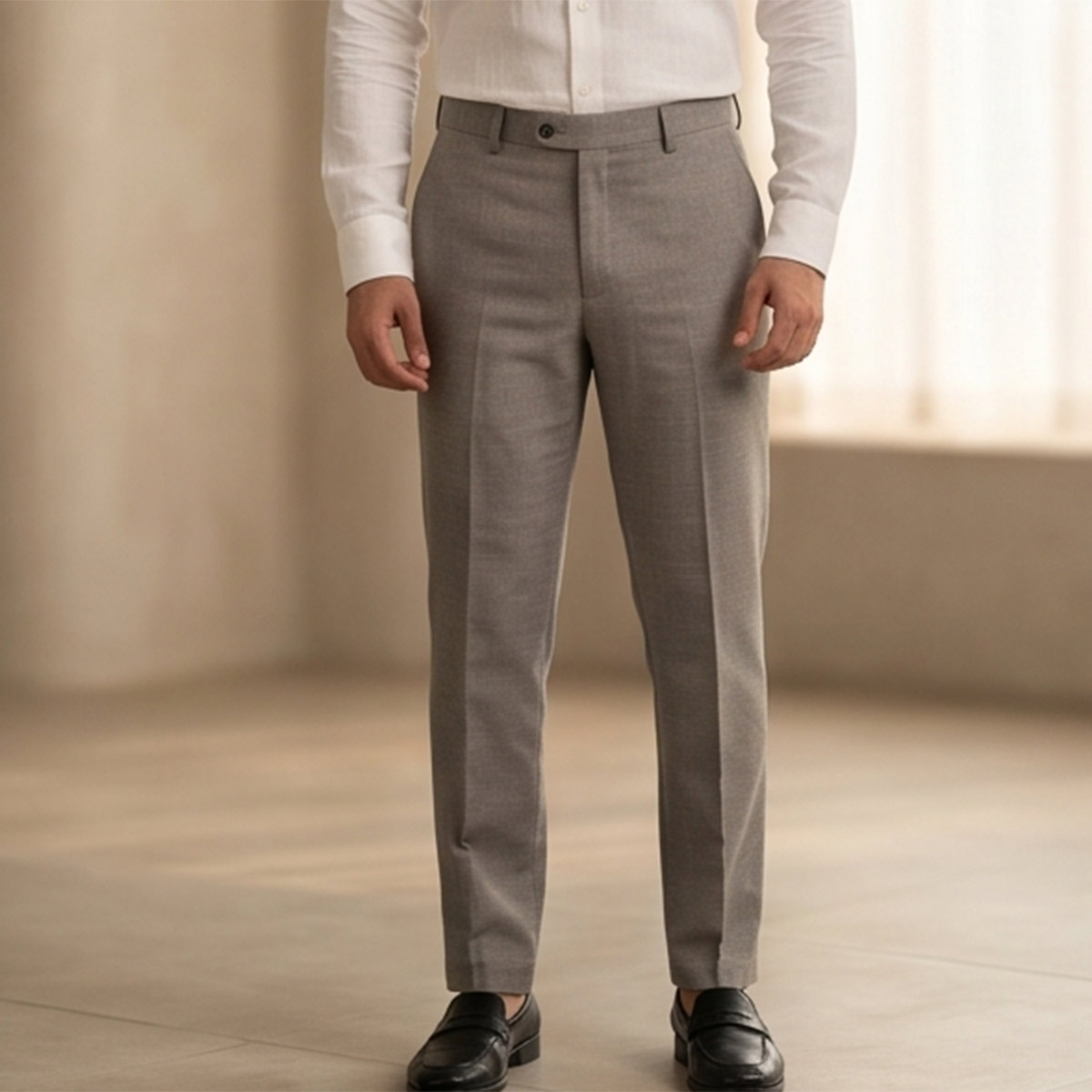 Men Regular Formal Pant Plain