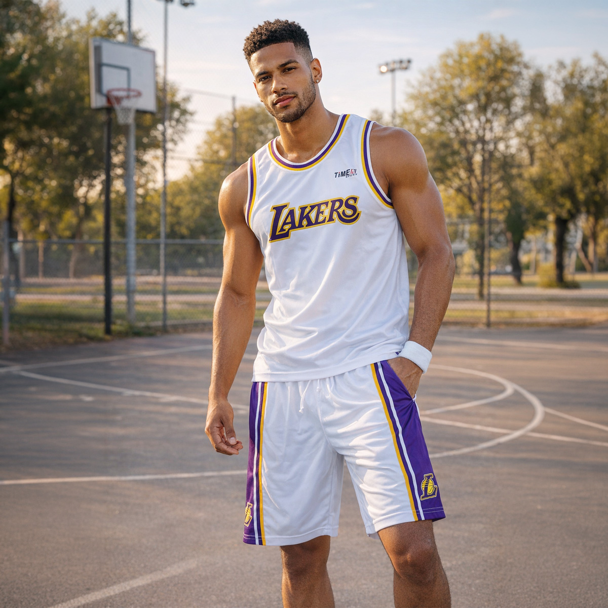 Men Basketball Shirt LA Style