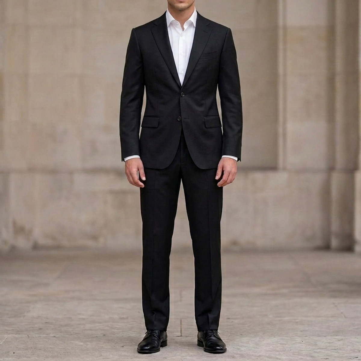 Men Slim Fit Plain Suit Drop 6