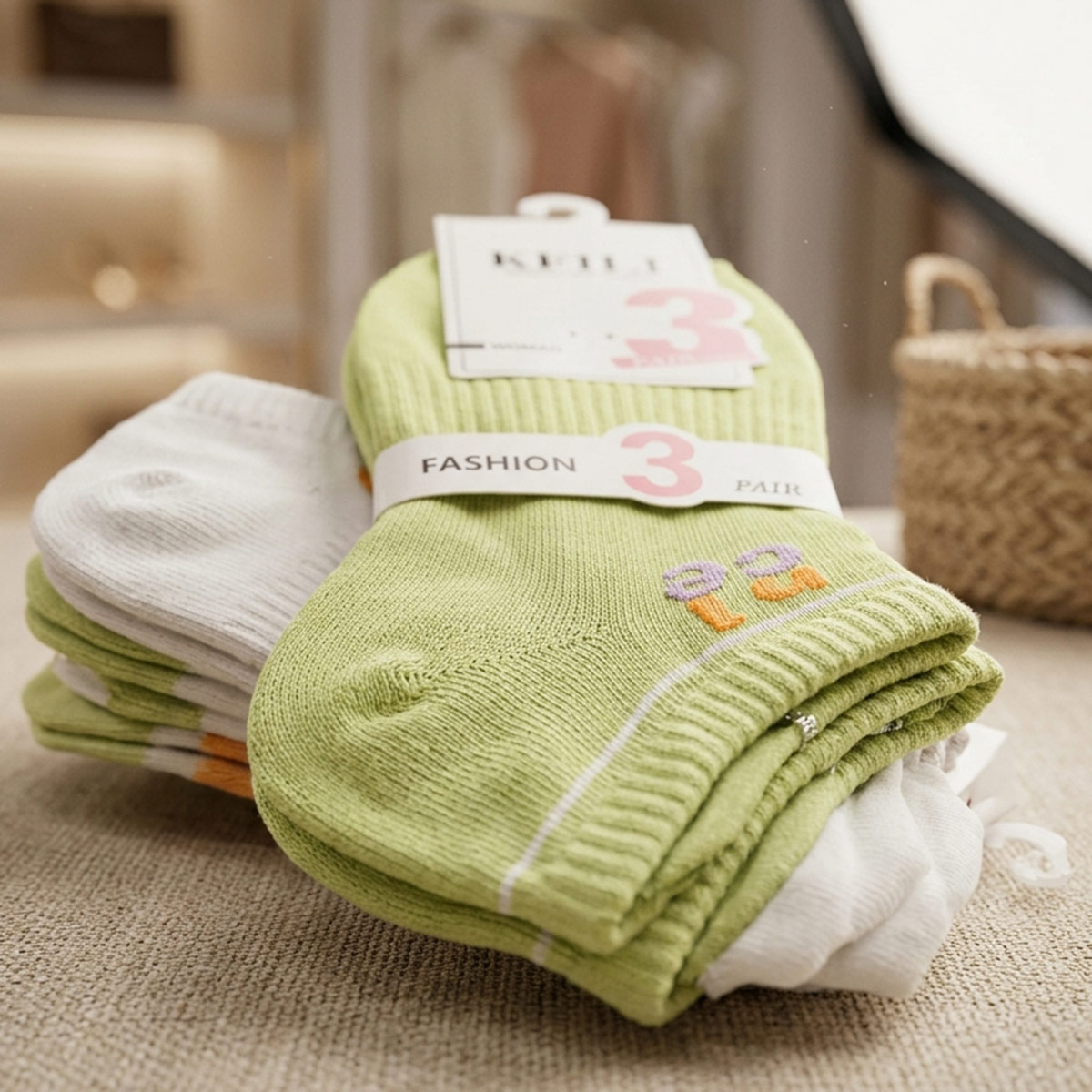 Girls Ankle Socks Set 3 Pair