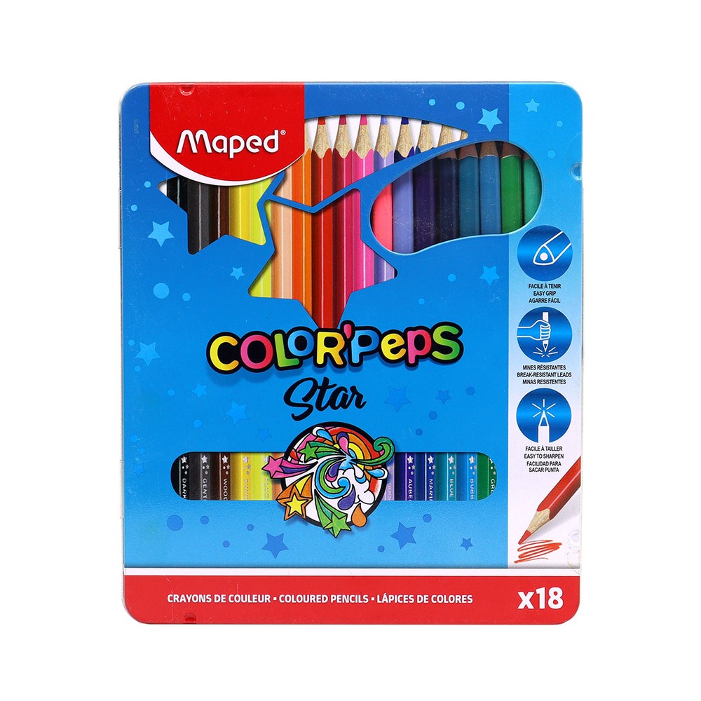 Maped Color'Peps Metal Colored Pencil Set 18 Colors