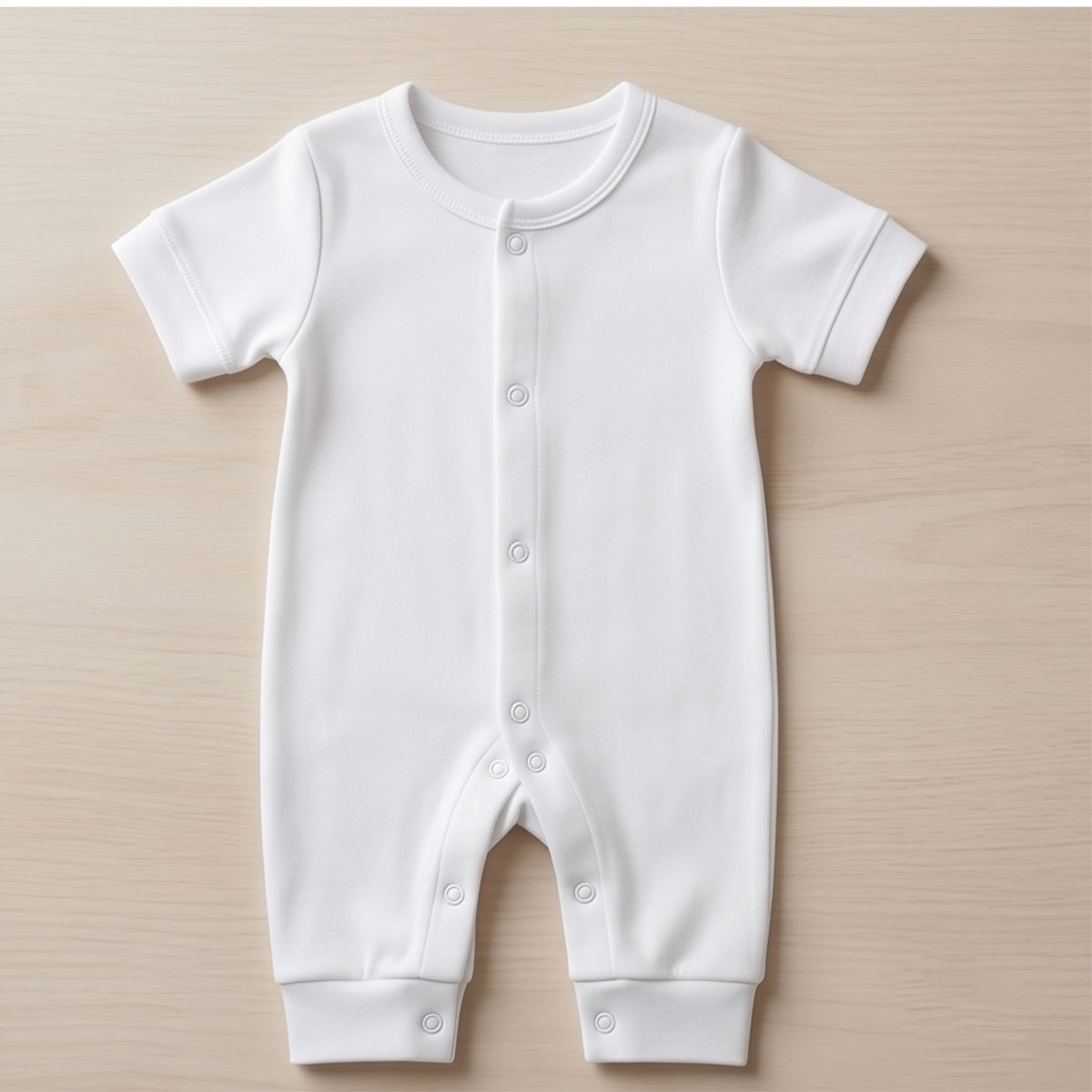 Baby Girls Romper Plain Short Sleeve