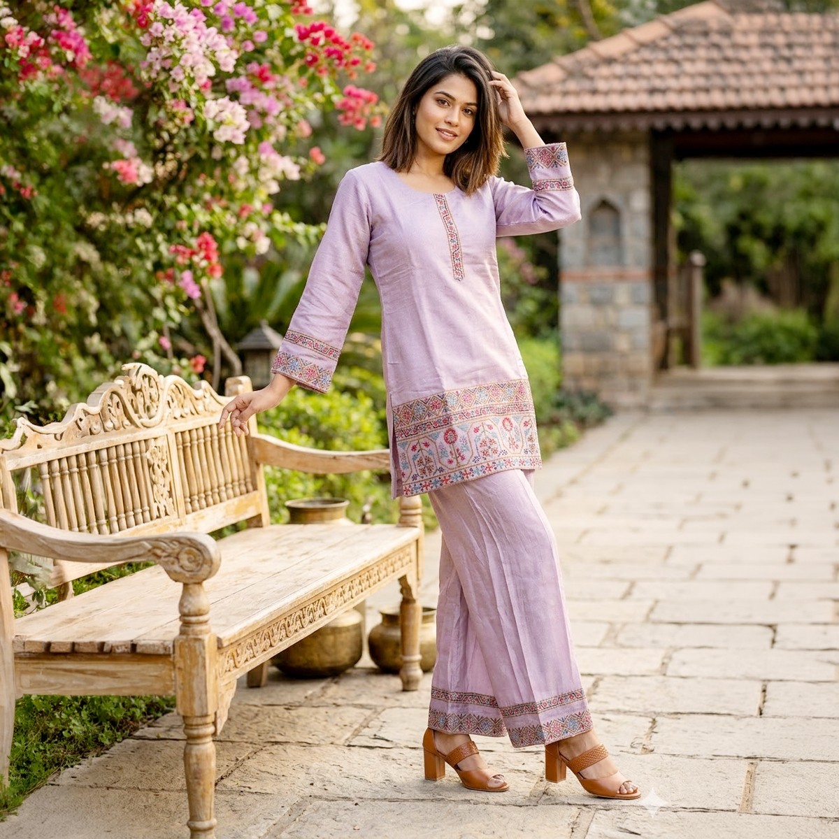 Ladies Cotton Kurti Set