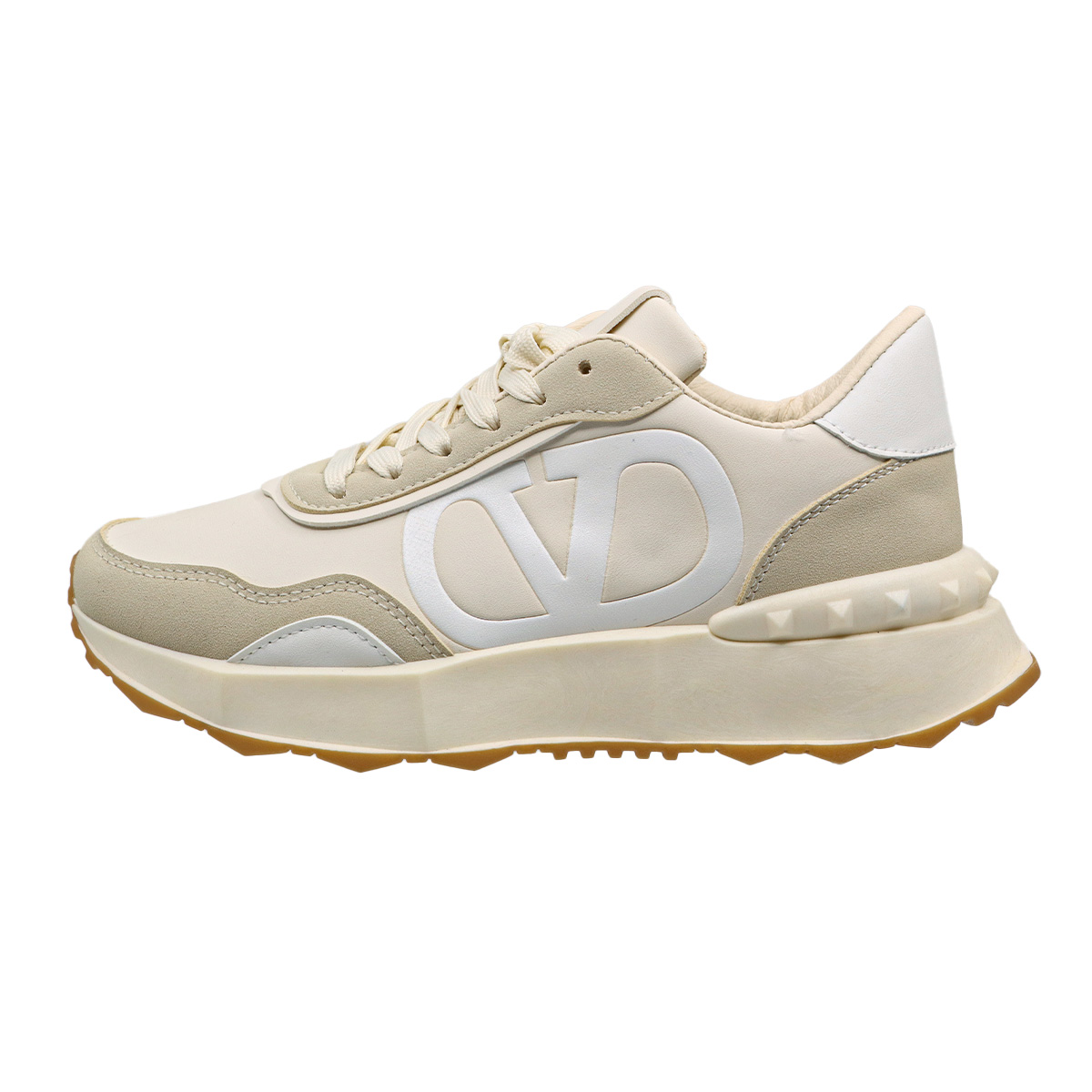 Ladies Plain Lace-Up Sneakers