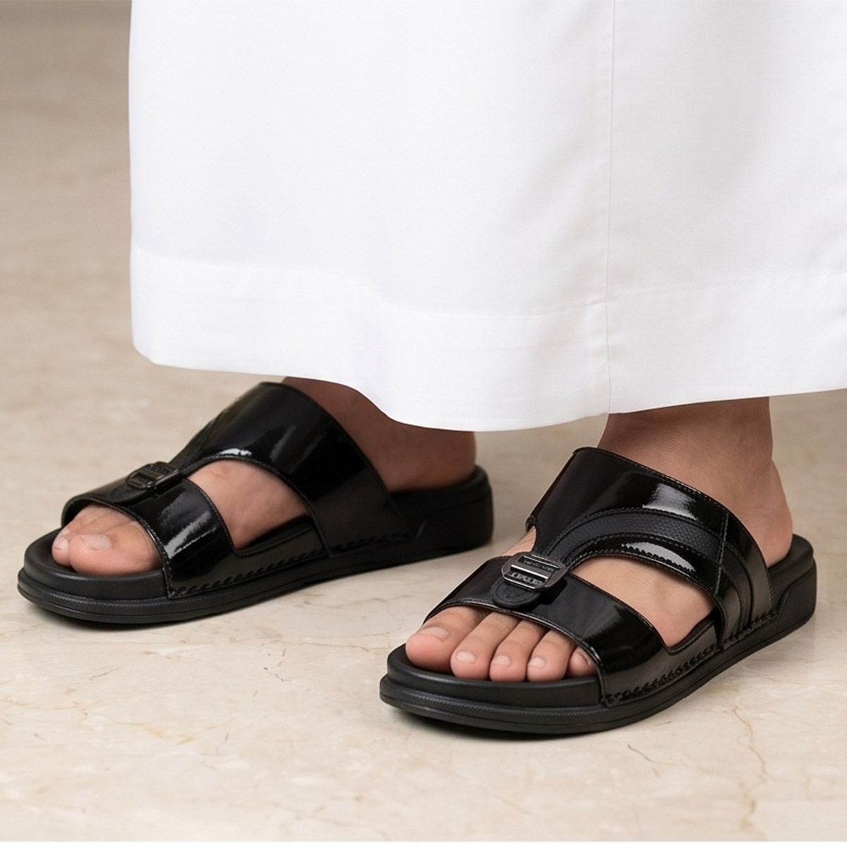 Men PU Slip-On Slippers