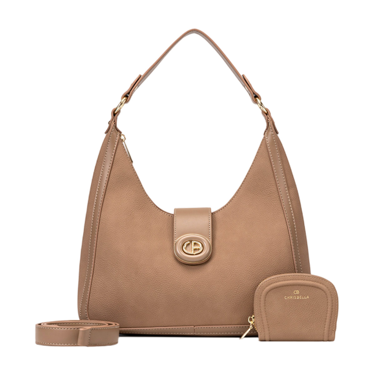 Ladies Plain Handbag Set 2 Piece