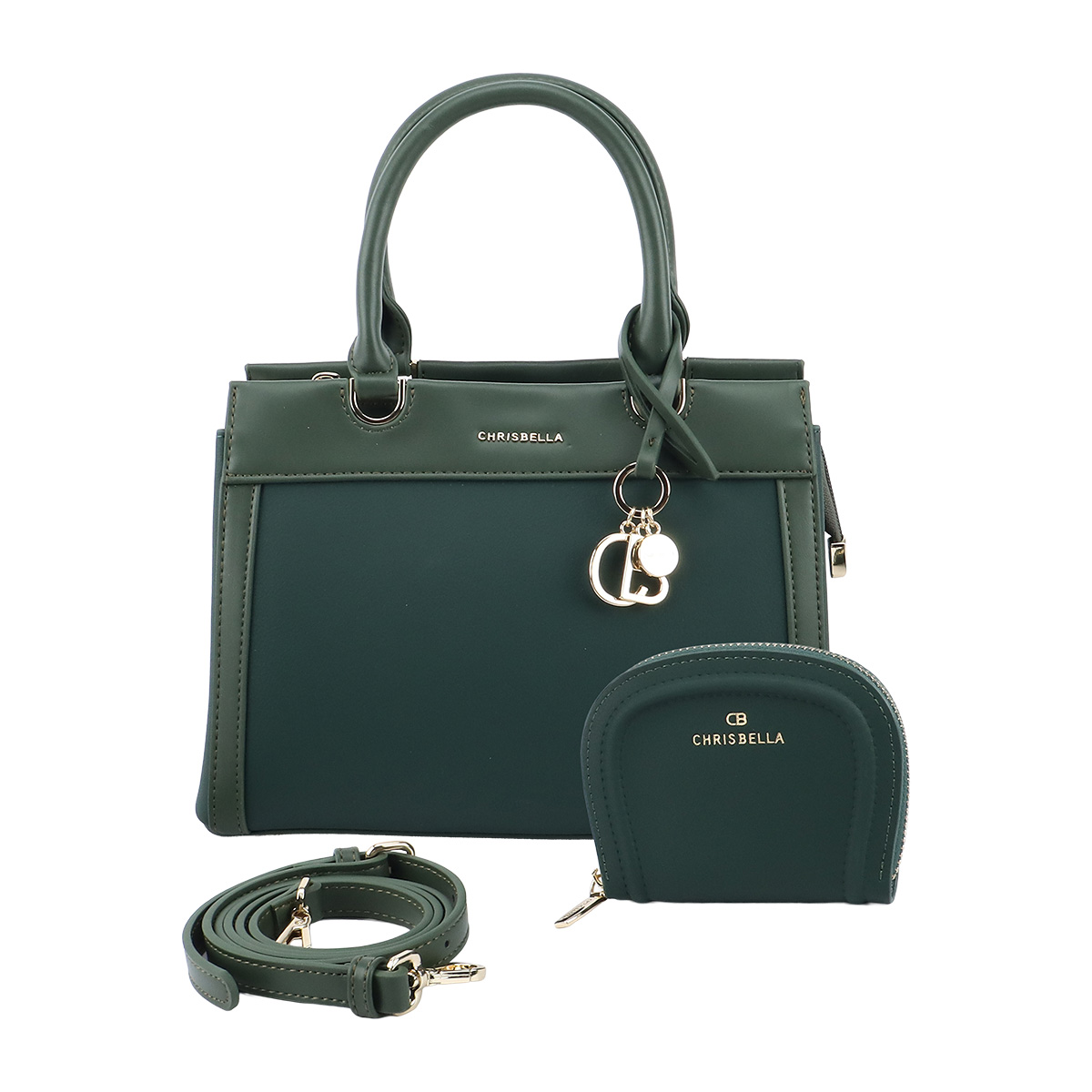 Chrisbella Ladies Plain Bag Set 2 Piece