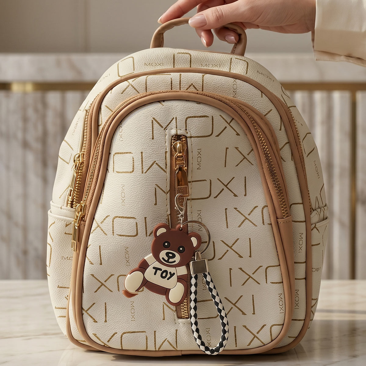 Ladies PU Leather Backpack