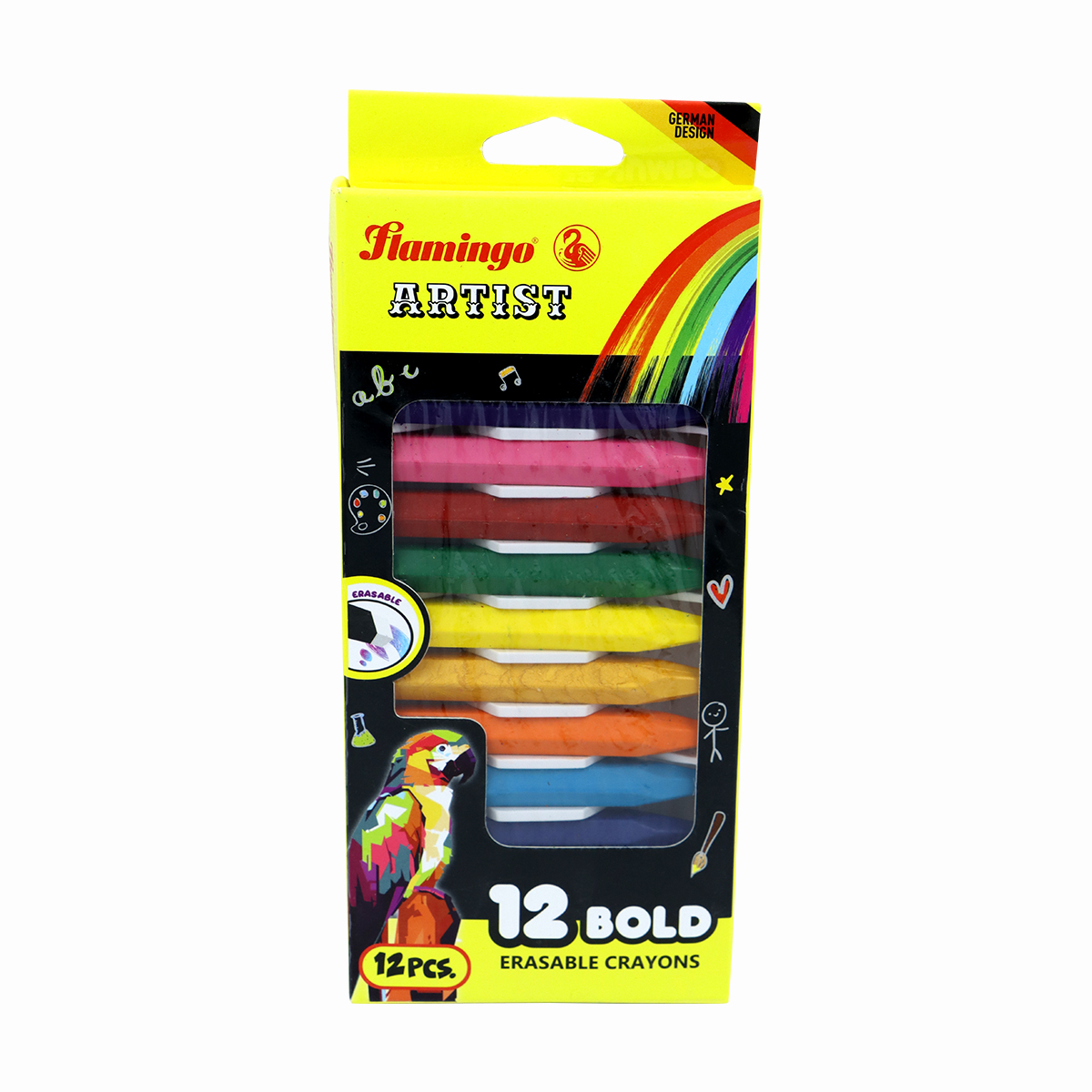 Bold Erasable Crayons 12 Piece