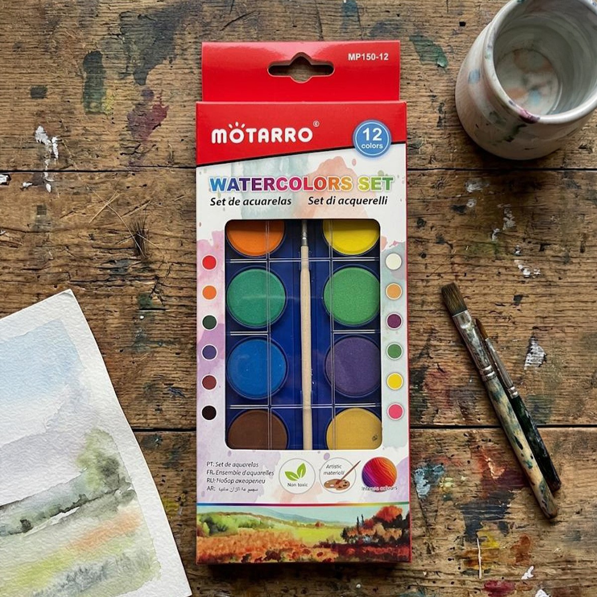 Motarro Water Color Set 12 Color