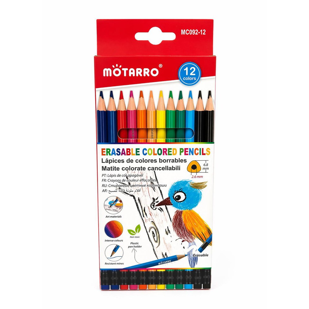 Colour Pencil and Eraser Set