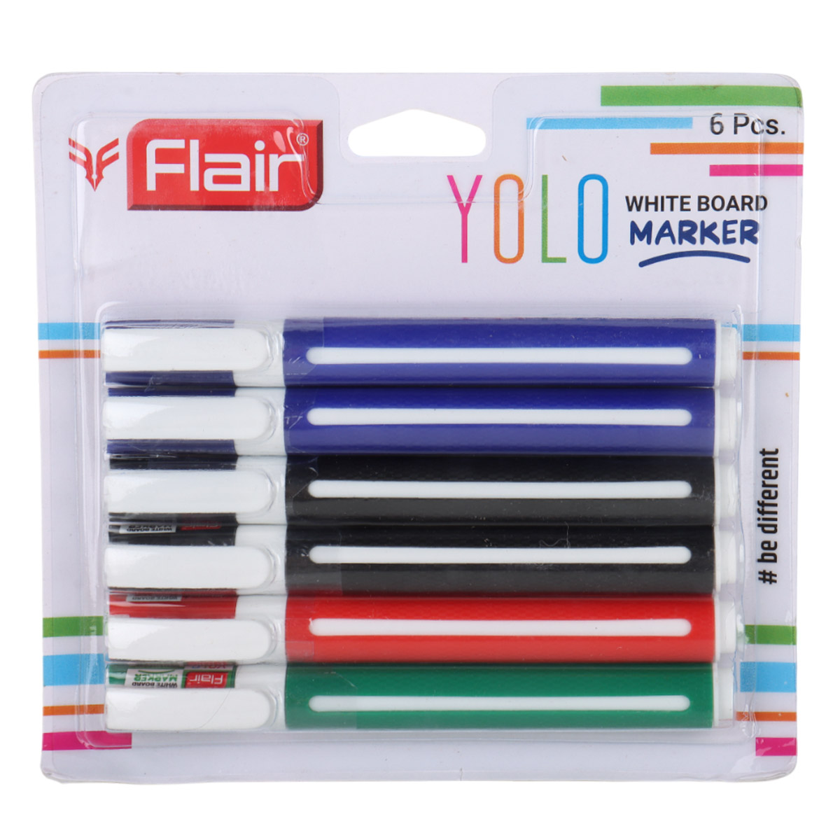 Flair Whiteboard Markers 6 Piece