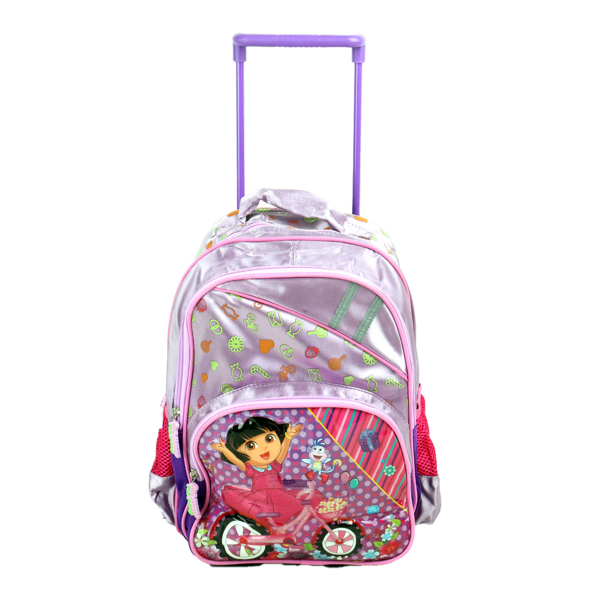 Girls Printed Trolley & Backpack Set