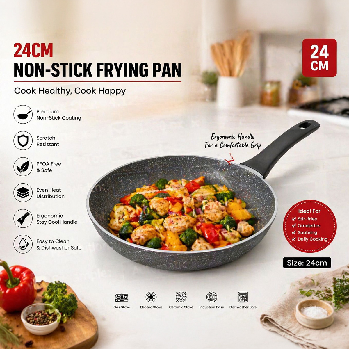 Granite Fry Pan 24cm