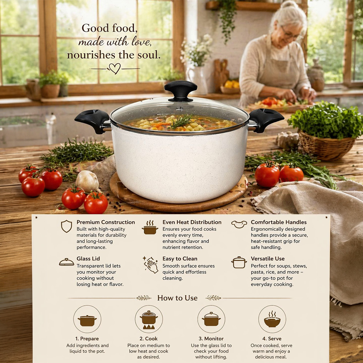 Casserole with Glass Lid 26cm