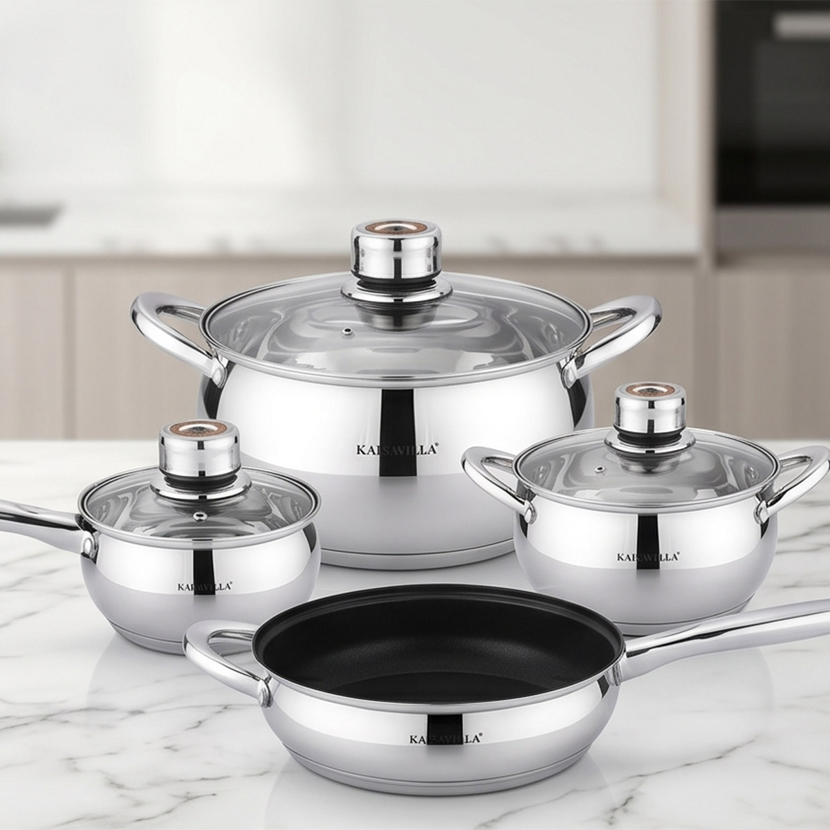 Stainless Steel Cooking Set 7 Piece