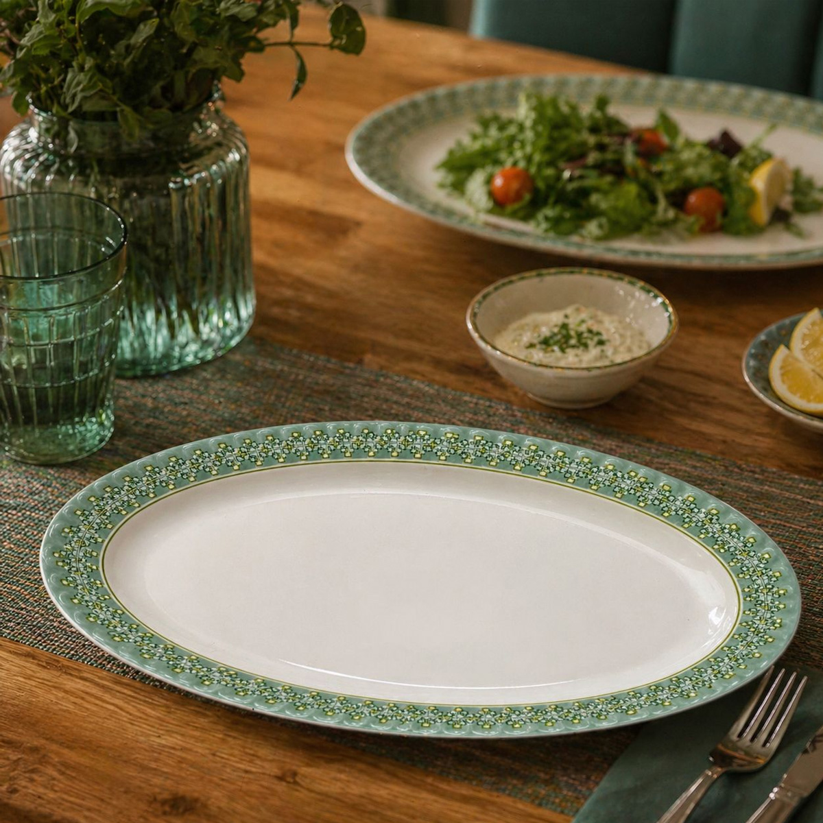 Melamine Oval Plate 14 Inch