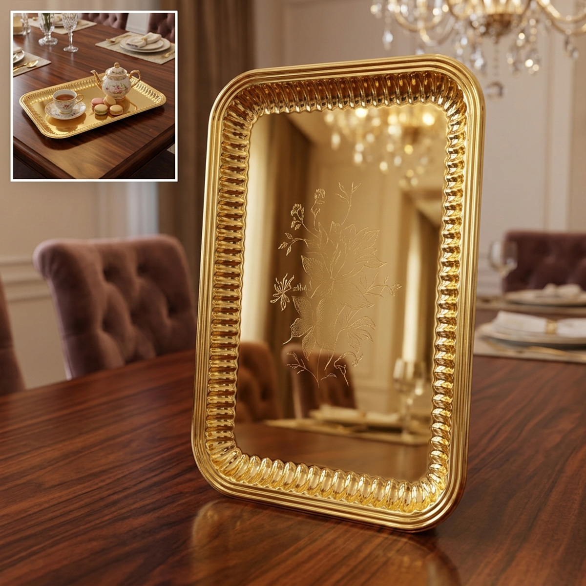 Gold Stainless Steel Tray