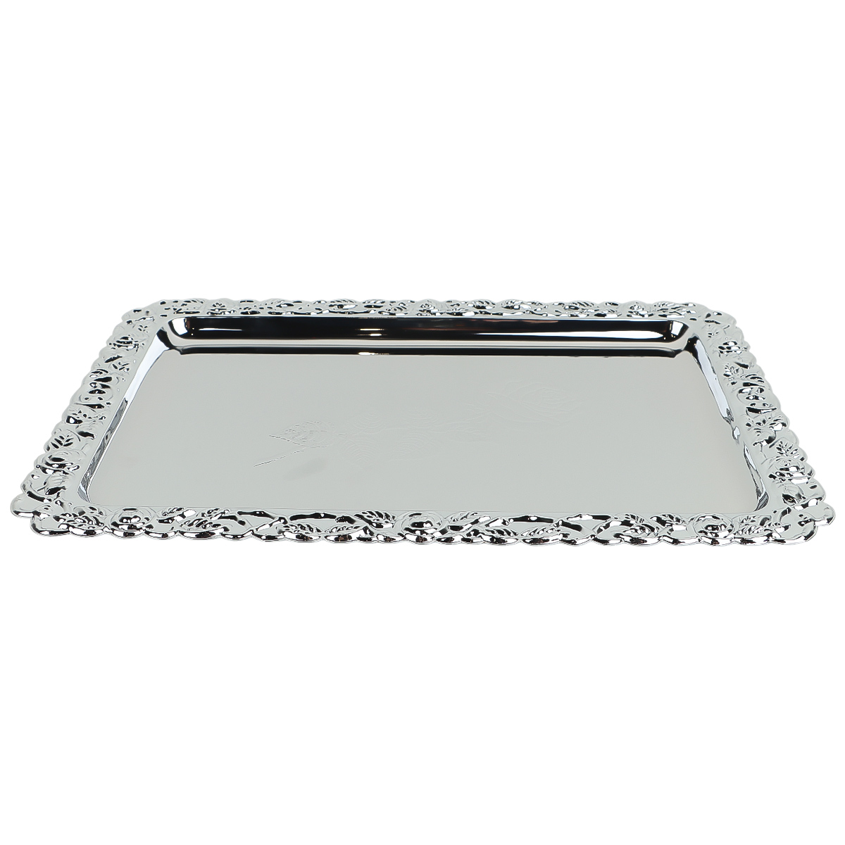 Silver Stainless Steel Serving Tray