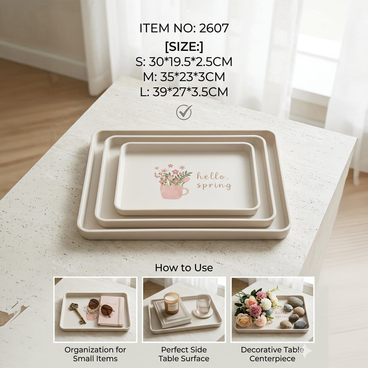 Melamine Tray Set 3 Piece
