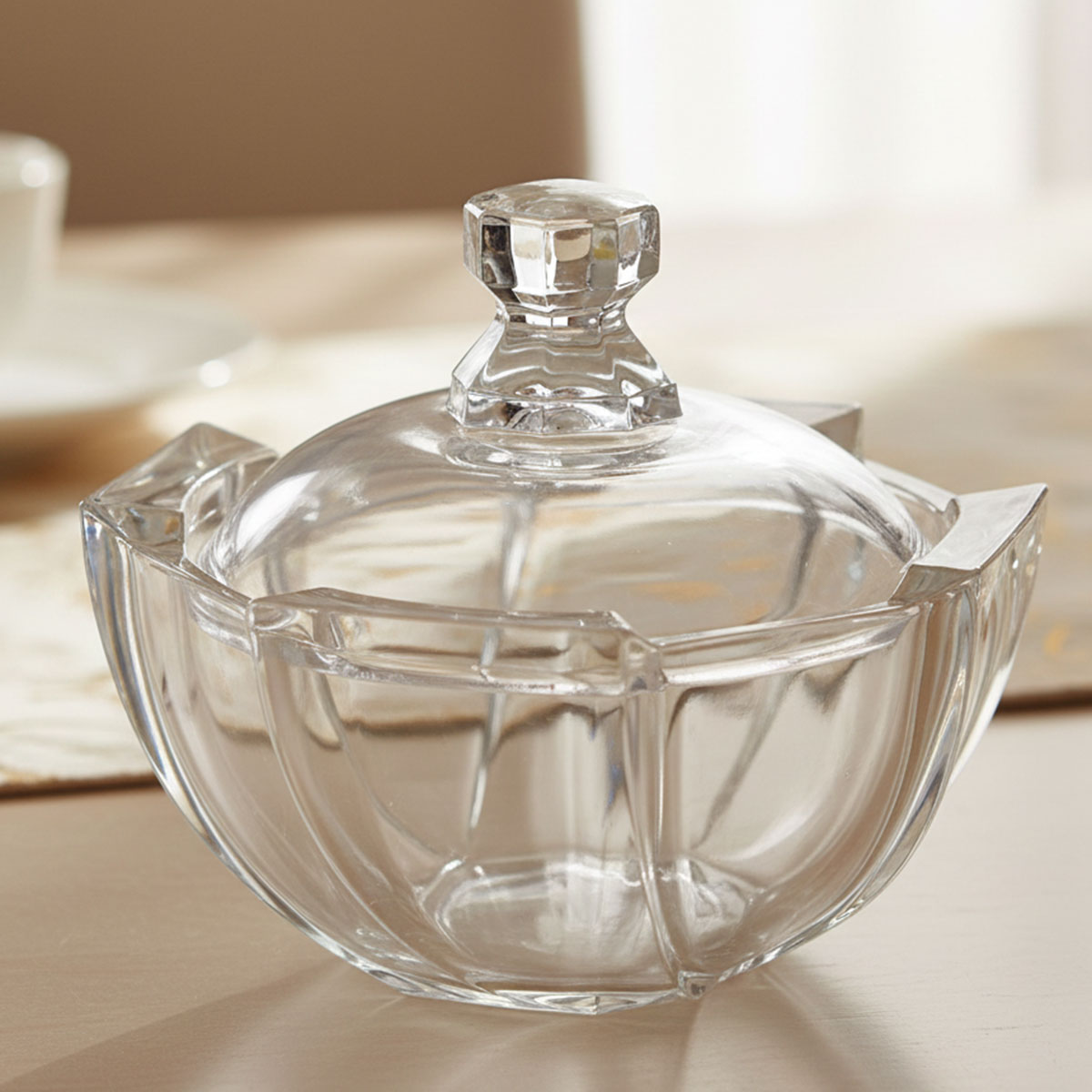 Square Sugar Bowl with Lid