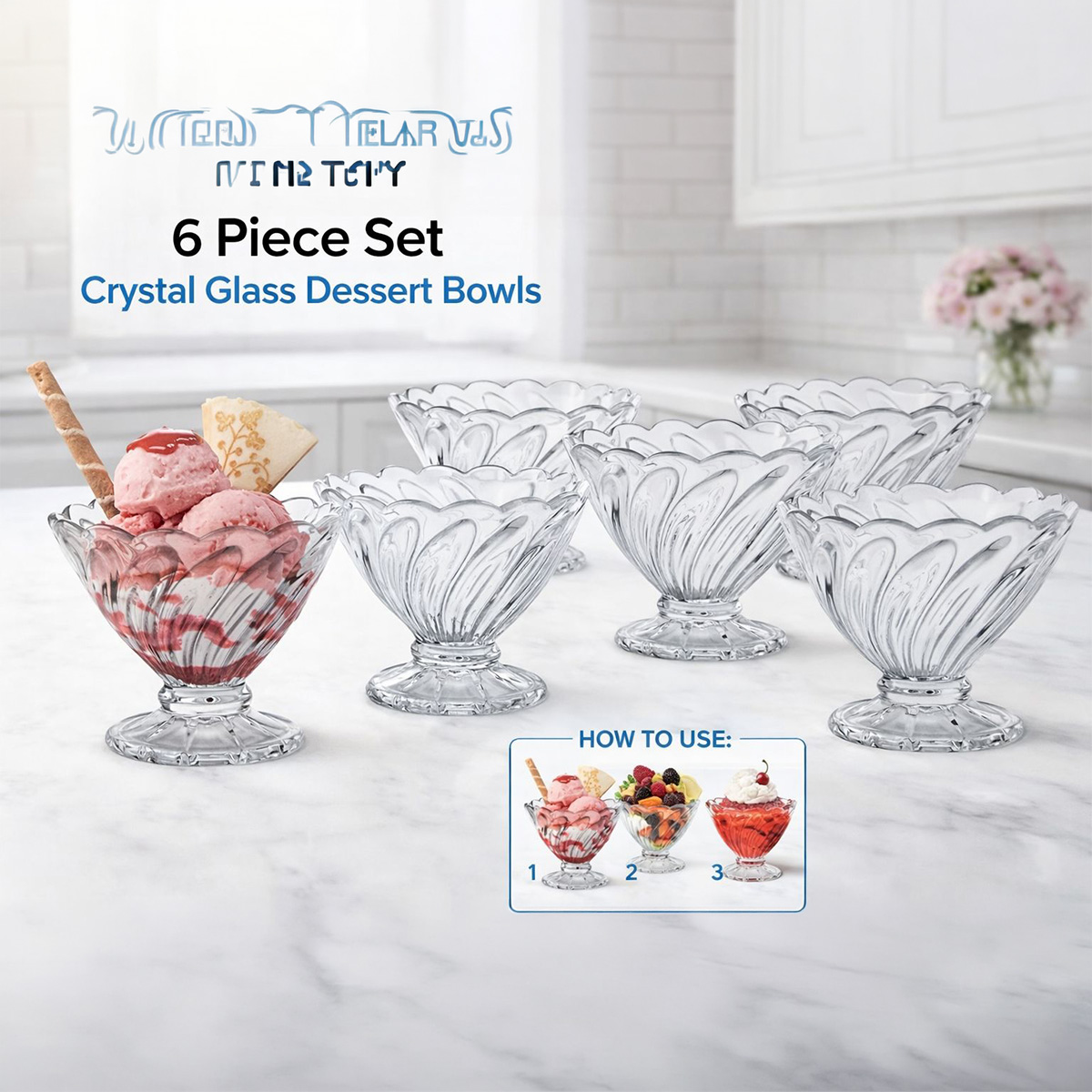 Ice Cream Cup Set 6 Piece